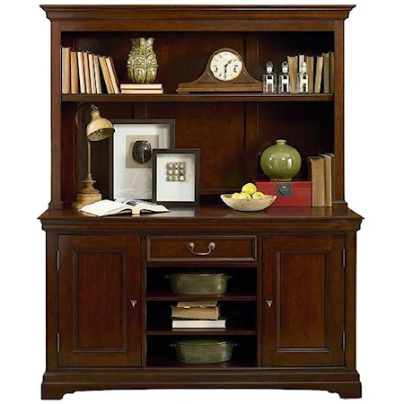 Entertainment Console and Storage Bookcase Hutch